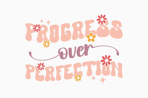 Retro Teacher SVG Progress over Perfect